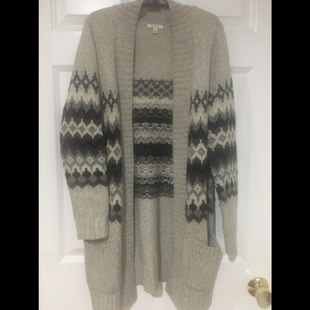 Sonoma long grey sweater with pockets